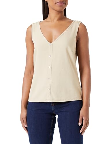 Vero Moda Women's VMMYMILO SL V-Neck Shirt WVN GA Top, Irish Cream, S von VERO MODA