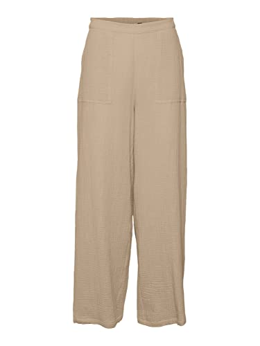 Vero Moda Women's VMNATALI NIA HW Pant WVN Hose, Irish Cream, L von VERO MODA