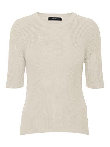 Vero Moda Women's VMNEWLEXSUN 2/4 Tight O-Neck BLOU GA REP Pullover, Birch, L von VERO MODA