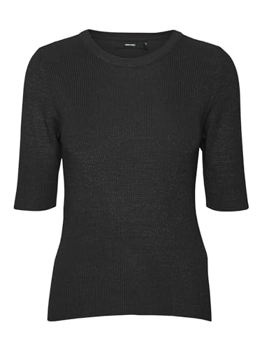 Vero Moda Women's VMNEWLEXSUN 2/4 Tight O-Neck BLOU GA REP Pullover, Black, M von VERO MODA