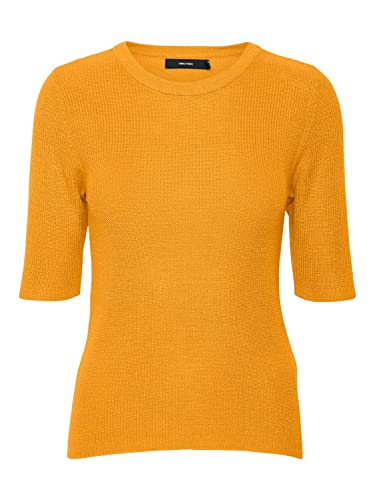 Vero Moda Women's VMNEWLEXSUN 2/4 Tight O-Neck BLOU GA REP Pullover, Radiant Yellow, L von VERO MODA