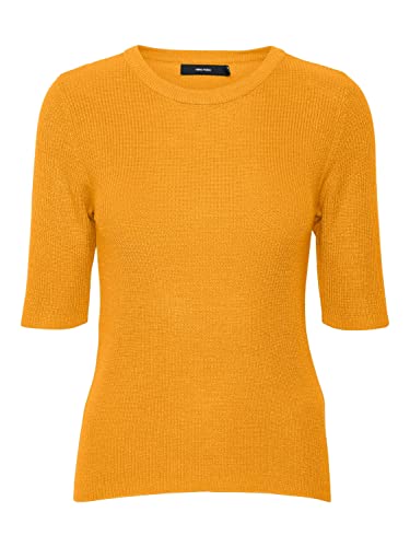 Vero Moda Women's VMNEWLEXSUN 2/4 Tight O-Neck BLOU GA REP Pullover, Radiant Yellow, XL von VERO MODA