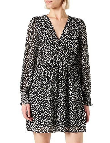 Vero Moda Women's VMNINI L/S Short Dress WVN BTQ Kleid, Snow White/AOP:NINI, S von VERO MODA