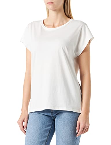 VERO MODA Damen Vmpia Ss Wide Top Noos T-Shirt, Snow White, S von VERO MODA