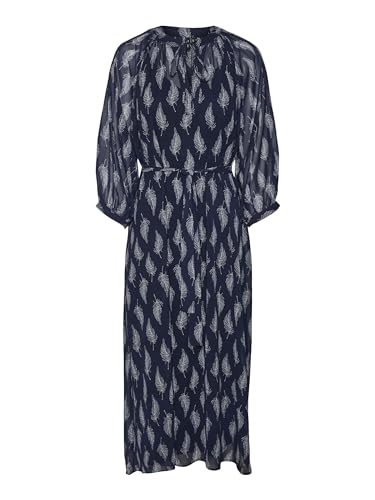 Vero Moda Women's VMSARA 3/4 Sleeve 7/8 Dress WVN BTQ Kleid, Navy Blazer/AOP:SARA, XS Vero Moda Women's VMSARA 3/4 Sleeve 7/8 Dress WVN BTQ Kleid, Navy Blazer/AOP:SARA, XS von VERO MODA