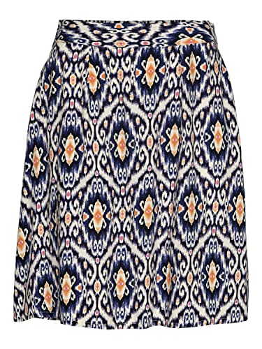 VERO MODA Women's VMSIFA HW ABK Skirt WVN BTQ Rock, Navy Blazer/AOP:SIFA, M von VERO MODA