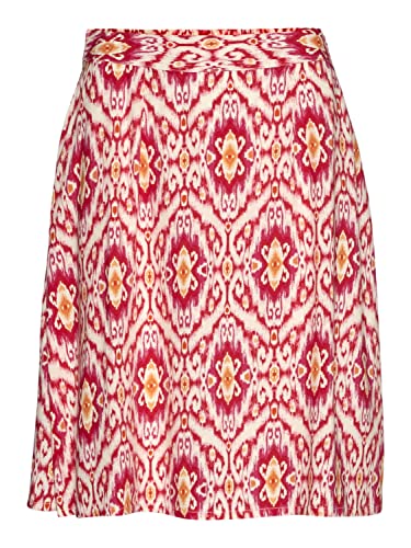 VERO MODA Women's VMSIFA HW ABK Skirt WVN BTQ Rock, Pink Yarrow/AOP:SIFA, S von VERO MODA