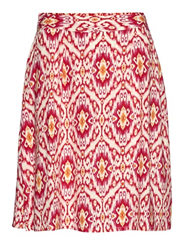 VERO Moda Damen Vmsifa Hw Abk Skirt WVN Btq Rock, Pink Yarrow/AOP:sifa, S EU von VERO MODA
