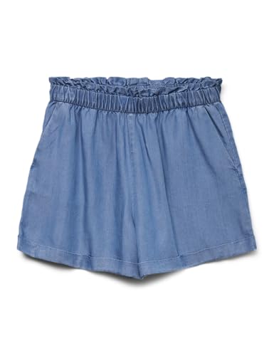 VERO MODA Damen Shorts mit elastischem Bund und Seitentaschen, Farben:Blau-3, Größe:S VERO MODA Damen Shorts mit elastischem Bund und Seitentaschen, Farben:Blau-3, Größe:S von VERO MODA