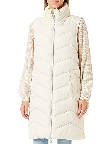 VERO MODA Damen 3/4-lange Steppweste VMLiga Waistcoat mit Stehkragen 10298730 Birch S von VERO MODA