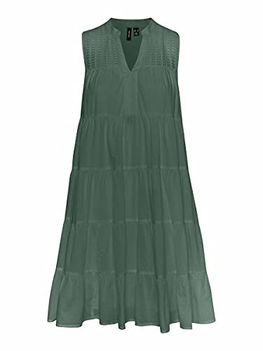 VERO Moda Damen Vmloretta Sl Abk Dress WVN Lässiges Kleid, Laurel Wreath, S von VERO MODA