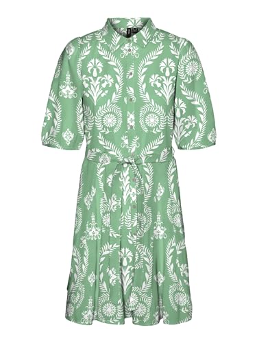 VERO MODA Damen Vmdicthe 2/4 Short Volume Dress WVN Ga Keid, Katydid,L von VERO MODA