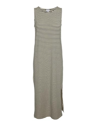 VERO MODA Damen Vmfiona Sl O-neck Dress Vma Noos Maxikleid, Birke/Streifen: Schwarz, S EU VERO MODA Damen Vmfiona Sl O-neck Dress Vma Noos Maxikleid, Birke/Streifen: Schwarz, S EU von VERO MODA