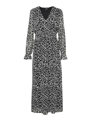 VMHOLLY LS Smock Maxi Dress WVN GA von VERO MODA