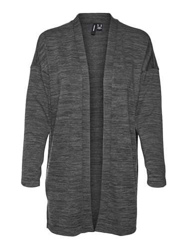 VERO MODA Damen Vmkatie Ls Cardigan JRS Noos Strickjacke, Medium Grey Melange, S von VERO MODA
