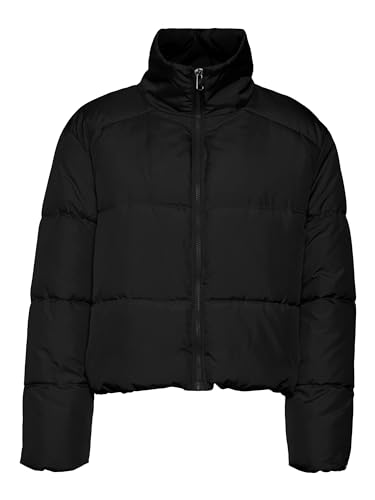 VERO MODA Damen VMKLEA Short Jacket Steppjacke, Schwarz,L von VERO MODA