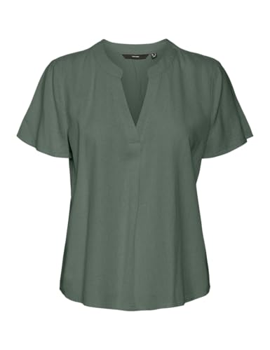 VMMYMILO SS V-Neck TOP WVN GA NOOS von VERO MODA