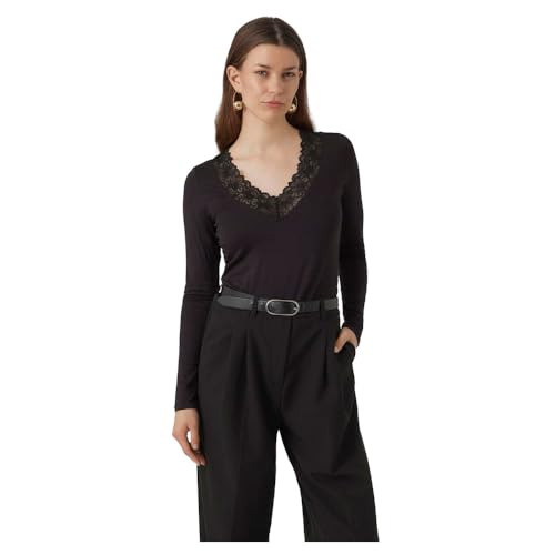 VMROSA LS V-Neck LACE TOP GA JRS NOOS von VERO MODA