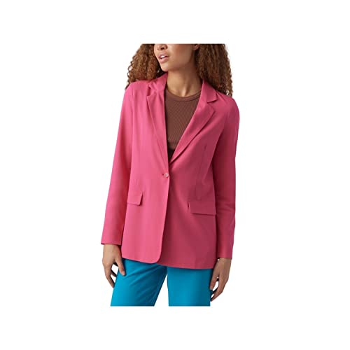 VERO MODA Damen Vmzelda Ls Loose Blazer Noos, Pink Yarrow, 38 von VERO MODA