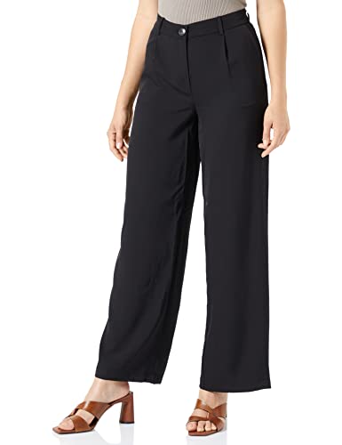 Vero Moda Curve Women's VMLUNADESI MR Wide SOLID Pant Hose, Black, LW / 30L von VERO MODA