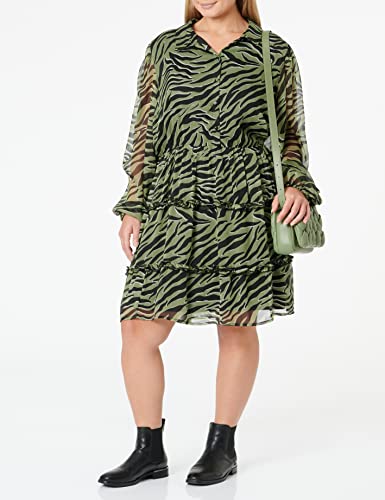Vero Moda Curve Women's VMNATALI LS Calf Dress WVN CUR Kleid, Aztec, 52 von VERO MODA