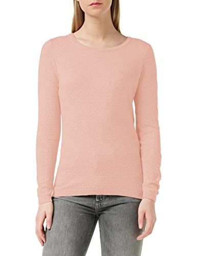 VERO MODA Eleganter Feinstrick Pullover Strukturmuster Rundhals Longsleeve VMCARE Sweater von VERO MODA