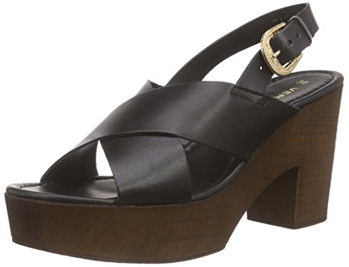 Vero Moda Damen VMFLICA Leather Sandal Clogs, Schwarz (Black), 37 von VERO MODA