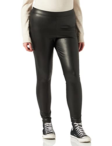 VERO MODA Damen VMGANA MW PL Legging NOOS, Black, L/34 von VERO MODA