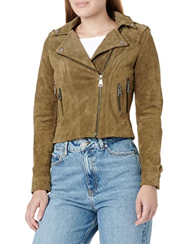 Vero Moda Damen VMROYCESALLY Short Suede Jacket Jacke, Dark Olive, XS von VERO MODA