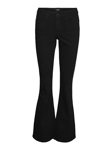 Vero Moda Damen VMSCARLET MR SKN Flared J VI1174 GA NOOS Jeans, Black, 27W / 32L von VERO MODA