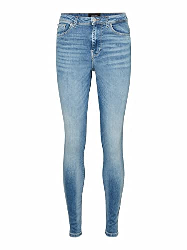 Vero Moda Damen VMSOPHIA HR Jeans RI351 NOOS Skinny Jeanshose, Light Blue Denim, XLW / 32L von VERO MODA
