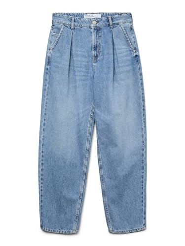 VERO MODA Damen Vmetna Hr Barrel DNM Jeans Do339, Medium Blue Denim, 27W x 32L von VERO MODA