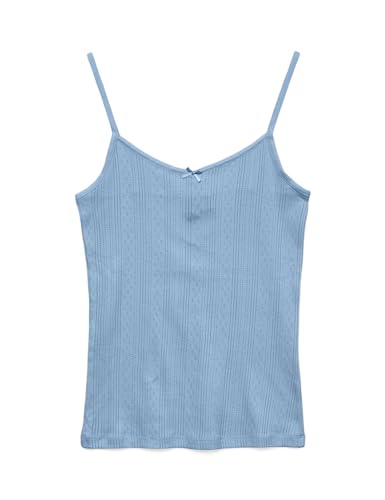 VERO MODA Damen Vmlisa Pointelle Singlet Top JRS Noos, Airy Blue, Large VERO MODA Damen Vmlisa Pointelle Singlet Top JRS Noos, Airy Blue, Large von VERO MODA