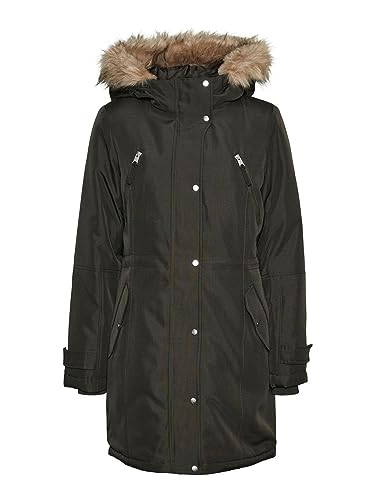 Vero Moda Damen Vmtrack Parka Coat Ga Mantel, Peat, XS von VERO MODA