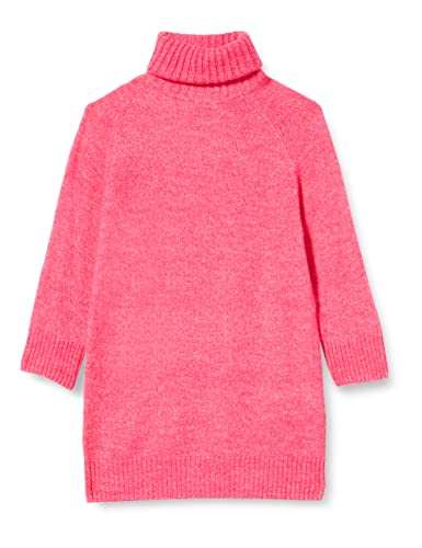 Vero Moda Girl's VMDANIELA LS Highneck Dress GA Girl Kleid, Hot Pink/Detail:Melange, 146/152 von VERO MODA