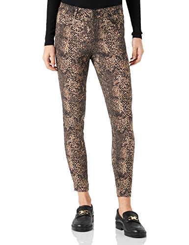 Vero Moda Petite Women's VMNALA HW Leggins WVN BTQ PTT Leggings, Silver Mink/AOP:NALA, XXS/P von VERO MODA