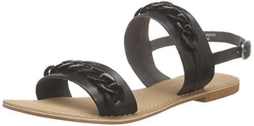 Vero Moda VMBIANCA LEATHER SANDAL, Damen Sandalen, Schwarz (Black), 37 EU von VERO MODA