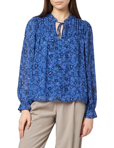 VMHOLLY FOIL LS V-Neck String TOP WVN GA von VERO MODA