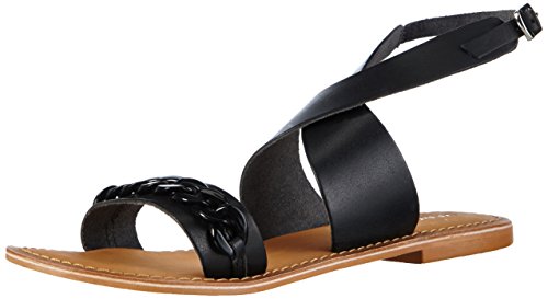 Vero Moda VMKAROLINE LEATHER SANDAL, Damen Knöchelriemchen Sandalen, Schwarz (Black), 37 EU von VERO MODA