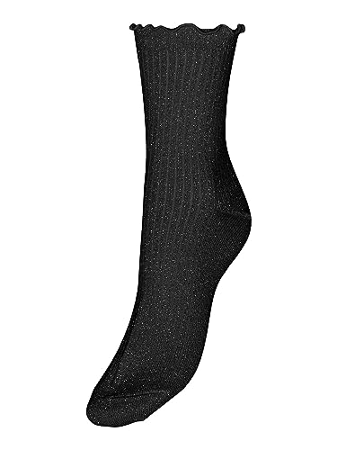 Vero Moda Damen Vmmagic Glitter Noos Socken, Black/Detail:MATCHING LUREX, Einheitsgröße EU von VERO MODA