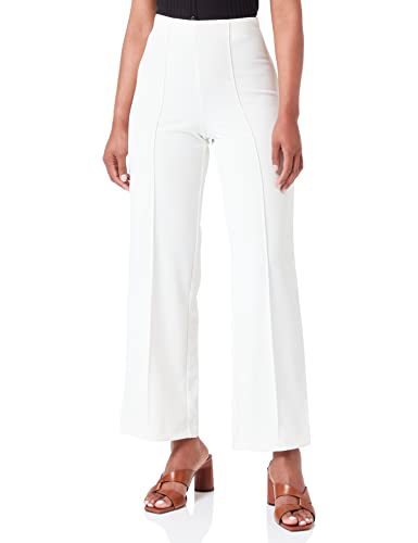 Vero Moda Women's VMBECKY HR Wide Pull ON Pant NOOS Hose, Snow White, MW / 34L von VERO MODA