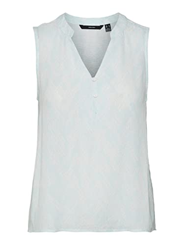 Vero Moda Women's VMCLAIRE MENNY SL WVN GA Top, Limpet Shell/AOP:Claire, S von VERO MODA