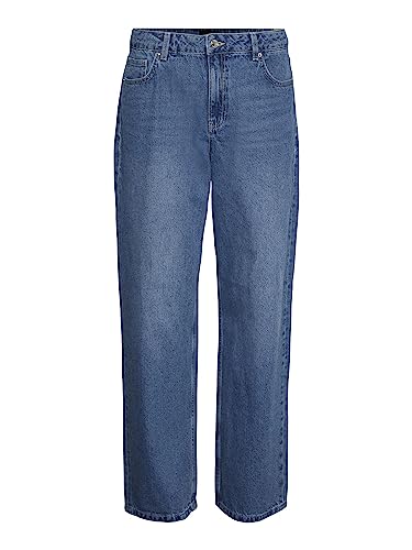 Vero Moda Women's VMEVELYN LR Loose Wide Jeans, Medium Blue Denim, 27W / 30L von VERO MODA