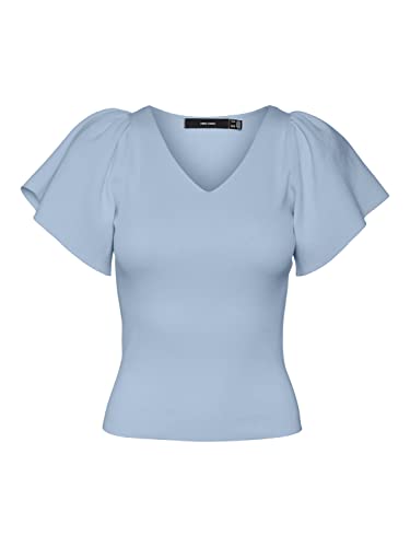 VERO MODA Damen Vmginny V-Neck Noos Pullover, Skyway, L EU von VERO MODA