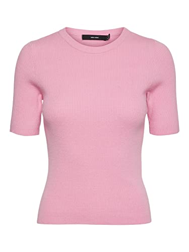VERO MODA Damen Vmgold Rib O-Neck Open Back Top Pullover, Bonbon, XS EU von VERO MODA