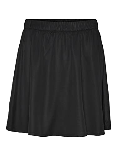 Vero Moda Women's VMHARPER HR Skater Skirt Rock, Black, M von VERO MODA