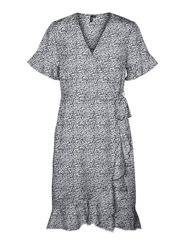 Vero Moda Women's VMHENNA 2/4 WRAP Frill Dress WVN NOOS Kleid, Ombre Blue/AOP:Mini Henna vic, XS Vero Moda Women's VMHENNA 2/4 WRAP Frill Dress WVN NOOS Kleid, Ombre Blue/AOP:Mini Henna vic, XS von VERO MODA