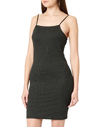 Vero Moda Women's VMKANNA Singlet Mini Dress JRS Kleid, Black/Detail:Silver Lurex, M von VERO MODA