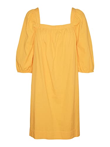 Vero Moda Women's VMMACIA 3/4 Short Dress WVN Kleid, Radiant Yellow, M von VERO MODA