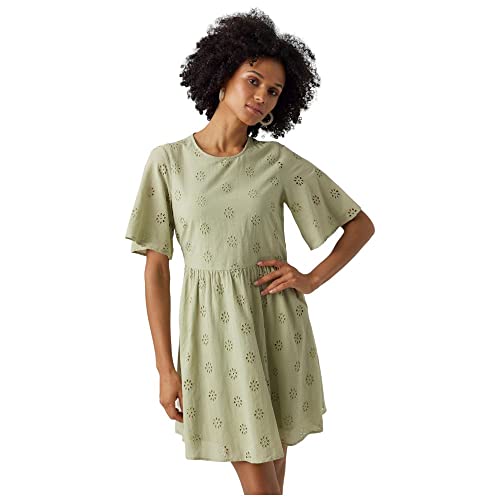 Vero Moda Women's VMMAJA 2/4 MINI Dress WVN Kleid, Reseda, L von VERO MODA